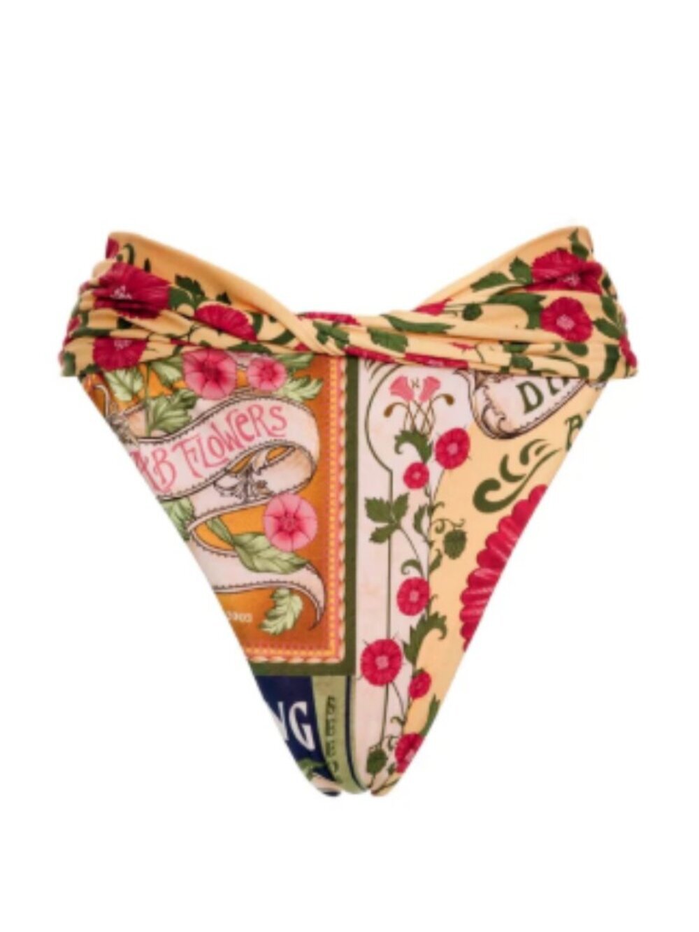 New! Agua Bendita Lily Harvest High Waist Bikini Bottoms Size Large 39055